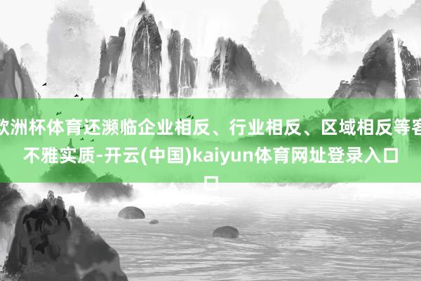 欧洲杯体育还濒临企业相反、行业相反、区域相反等客不雅实质-开云(中国)kaiyun体育网址登录入口